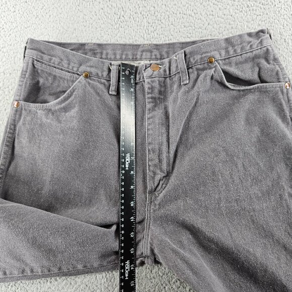 Vintage Wrangler Jeans Mens 38x36 Gray 13MWZ Straight Denim Made USA 90s - Picture 8 of 15